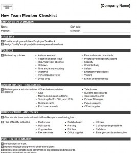 FREE New Hire Checklist