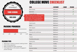 Free College Moving Checklist