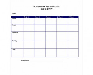 Free Homework Checklist