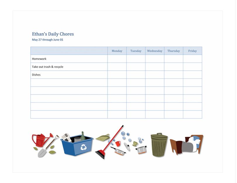 household-chores-checklist-household-chrore-list