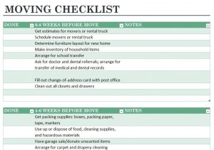 Free Moving Out Checklist