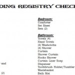 Free Wedding Registry Checklist