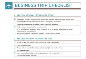 Business Trip Checklist Free