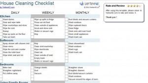 FREE Cleaning Checklist Template