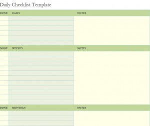 FREE Daily Checklist Template