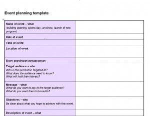 FREE Event Planning Checklist Template