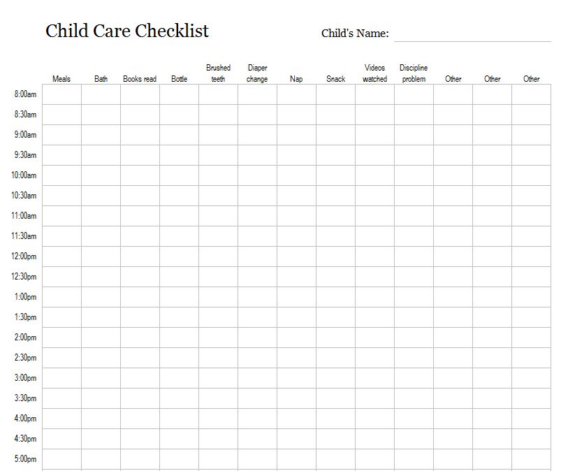 Checklist For Choosing Quality Child Care Childcare Children Checklist ...