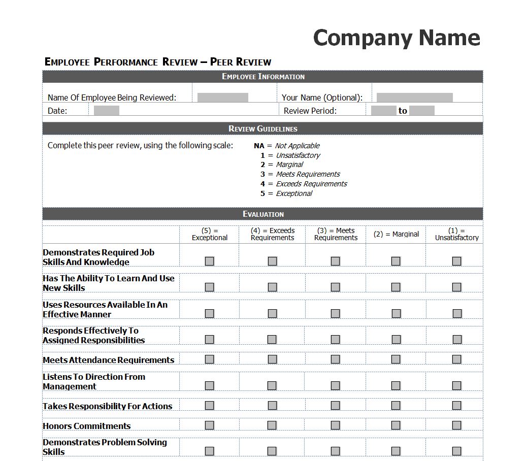 Quarterly Performance Reviews Template from checklisttemplate.net