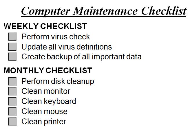 25 vital computer maintenance tips and checklist to protect your