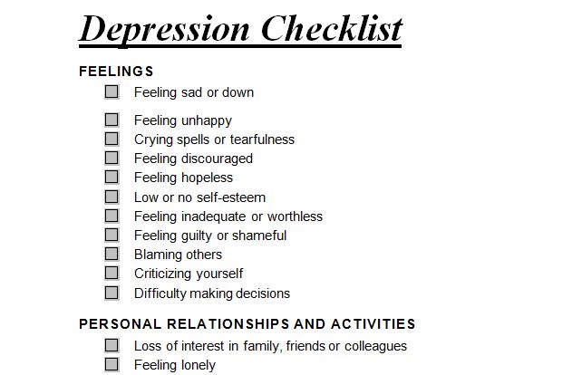 homework for clients with depression