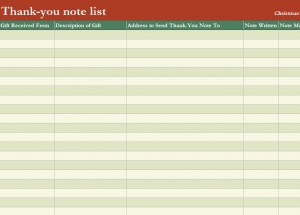 Free Thank You Note Checklist