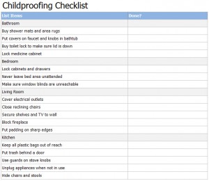Childproofing Checklist