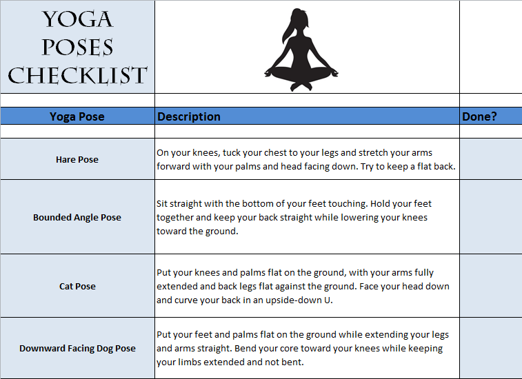 Yoga Room Check List — Steemit